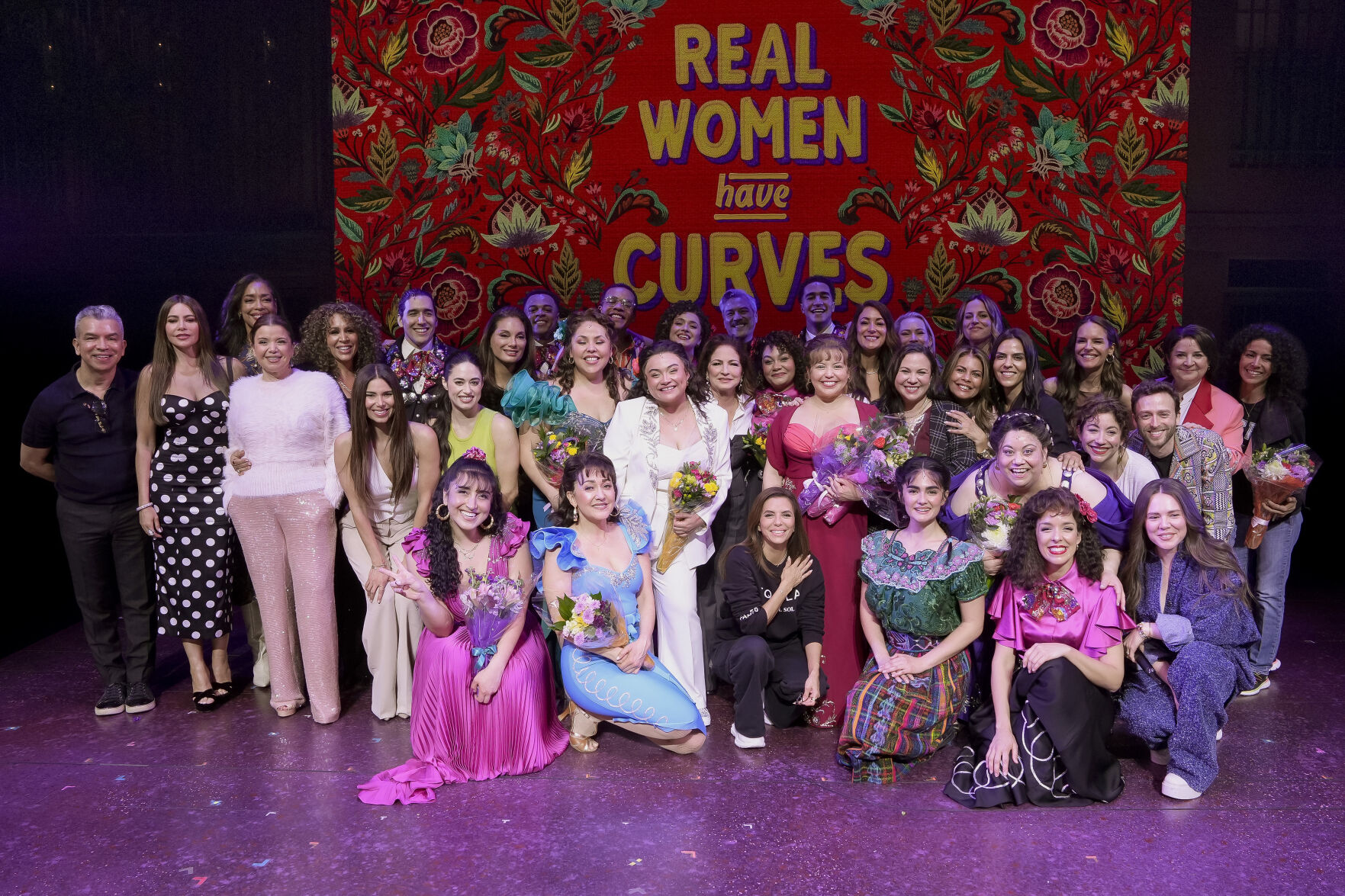 VIPs Visit "Real Women Have Curves" On Broadway